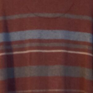 Naturalife LS T Shirt / Sweater, Mens XXL, Striped Red / Multi